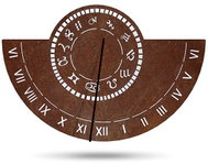 Corgarden Solum Sundial 100 × 67 cm, Corten 1079 - Wall Clock