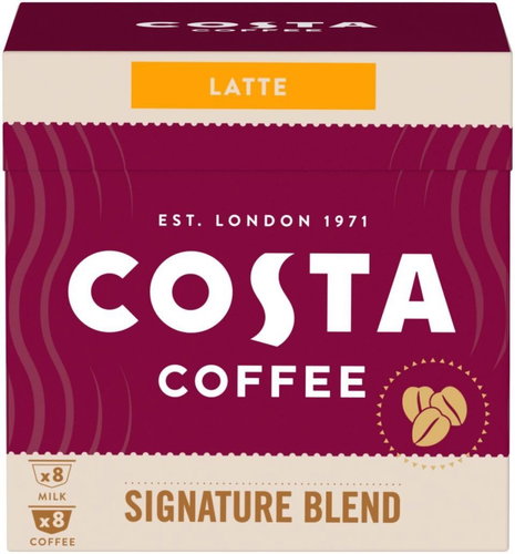 Costa Coffee Signature Blend Latte 8 Servings - Compatible with Nescafé® Dolce Gusto Coffee Machines - Kávové kapsle - Main image