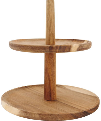 Cosy & Trendy Two-tier acacia wood etager, height 50 mm, length 230 mm, width 220 mm - Tiered Stand - Main image