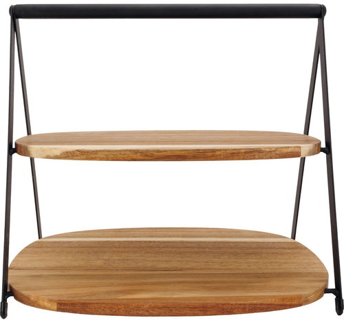 Cosy & Trendy Two-tier acacia wood etager, height 40 mm, length 300 mm, width 280 mm - Tiered Stand - Main image
