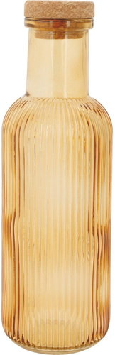 Cosy & Trendy Glass bottle Raya with cork cap, 1 l, amber - Carafe  - Main image