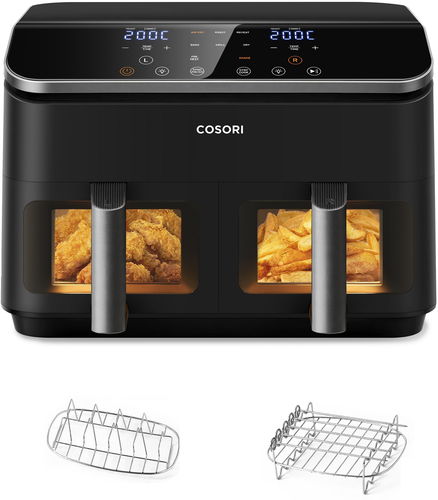 Cosori Dual Basket 8,5 l + 5 nyárs és rostély - Airfryer - Fő fotó