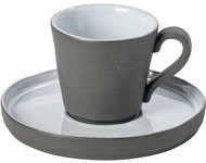Costa Nova Cup and saucer Laguna 210 ml, white, raised rim, 6 pcs - Set of Cups