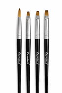 CosmoNail Black Gel Brush Set, 4 pcs - Makeup Brush