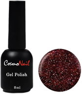 Cosmonail gel polish Red glitter 004, 8 ml - Nail Polish