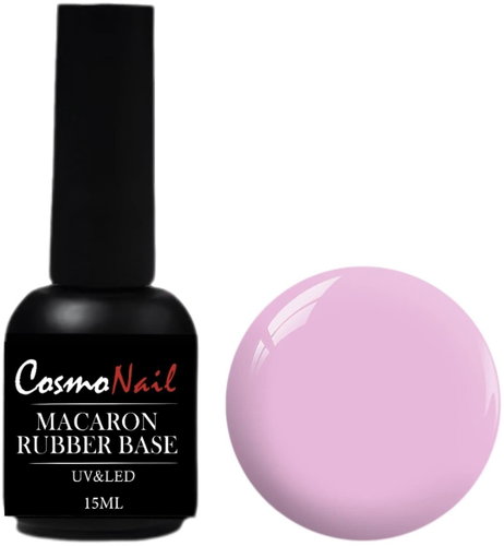 Cosmonail rubber base Macaron 016, 15 ml - Nail Polish - Main image