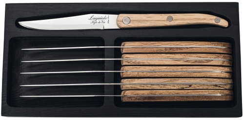 Lou Laguiole Innovation Line Steak Knives Oak Smith, 6 pcs, length: 230mm - Cutlery Set - Main image