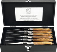 Lou Laguiole Luxury Line Steakové nože, rukojeť z olivového dřeva, 6 ks, délka: 230 mm - Knife Set