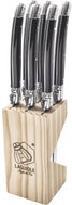 Lou Laguiole MONTARGO Premium Line Steakové nože černé, 6 ks - Knife Set