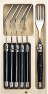 Lou Laguiole MONTARGO Premium Line Steakové vidličky černé, 6 ks - Cutlery Set