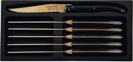 Lou Laguiole MONTARGO Prestige Line Steakové nože, měděná stonewash, 6 ks, s vroubkovanou čepelí - Knife Set