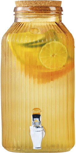 Cosy & Trendy Raya Drinks Dispenser with Tap, Cork Stopper, Yellow 3.35L - Zásobník na nápoje - Main image