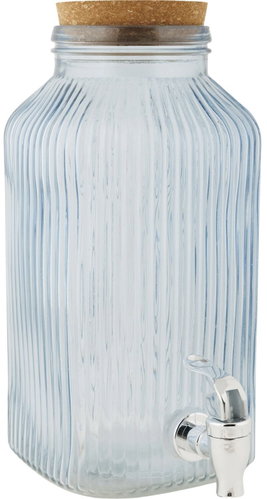 Cosy & Trendy Raya Beverage Dispenser with Tap, Cork Stopper, Blue 3.35L - Zásobník na nápoje - Main image