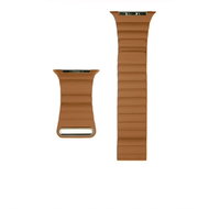 COTEetCI Loop Band Leather Magnetic Strap for Apple Watch 42/44/45/Ultra 49mm Brown - Watch Strap