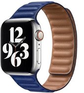 COTEetCI Double Suction Leather Strap for Apple Watch 42 / 44 / 45 mm Dark Blue - Watch Strap