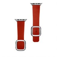 COTEetCI Nobleman Apple Watch mágneses bőr szíj 42 / 44 / 45 mm piros színű - Szíj