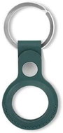 COTEetCI Anti-theft Leather Case for Apple AirTag, Green - AirTag Key Ring