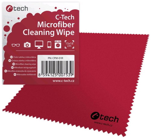 C-TECH CPM-01R cleaning cloth, red - Cleaning Agent - Main image