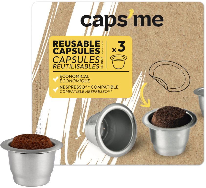 Caps Me Újrahasználható kupakok Nespresso, 3 darab