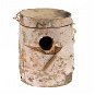 Duvo+ Drevená búdka pre andulky z dutého brezového kmeňa 19 × 10 × 3,8 cm - Vtáčia búdka