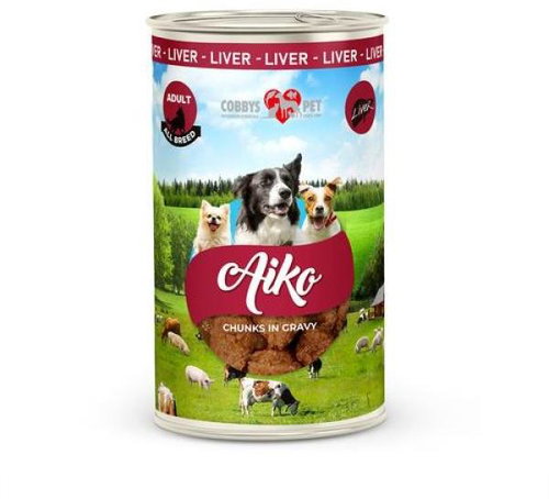 Cobbys Pet Aiko Adult with liver 1240 g - Canned Dog Food - Main image