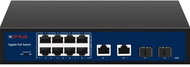 CP PLUS CP-DNW-GPU8G2F2-96 Eight-port 10/100/1000 Mbps PoE switch with 2 × 1000 Mbps and 2x SFP upli - Switch