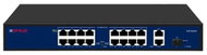 CP PLUS CP-DNW-HPU16G2F1-20 16-port 10/100 Mbps PoE switch with 2 × 1000 Mbps and 1x SFP uplink - Switch