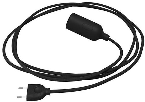 Creative Cables silicone socket lamp with switch Snake black - Table Lamp - Main image