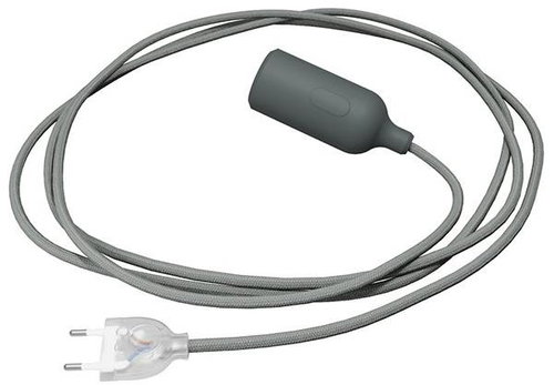 Creative Cables silicone socket lamp with switch Snake grey - Table Lamp - Main image