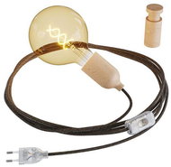 Creative Cables Wall Socket Lamp with Switch Snake Wood Light Wood - Table Lamp