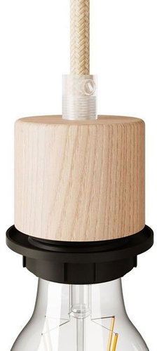 Creative Cables Wooden socket E27 with thread for Wood Cylinder wooden lampshade - Lightbulb Socket - Main image