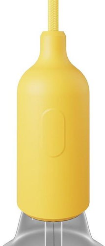 Creative Cables Silicone E27 socket with switch Silicone Color yellow - Lightbulb Socket - Main image