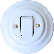 Switch CeramicHomeCZ Porcelánový vypínač typ 7 kompletní bílý - Vypínač