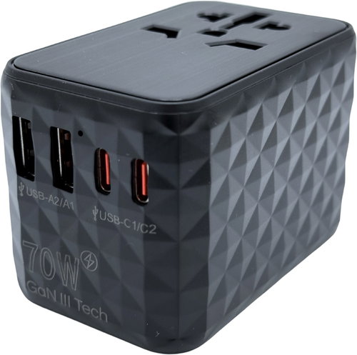 CROSSIO ChargeMe Adapter PD70W 2C+2A GaN III QC4+ - Reiseadapter - Hauptbild