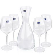 Crystalex Wine decanter and glass set GISELLE WINE SET 5pcs - Carafe 