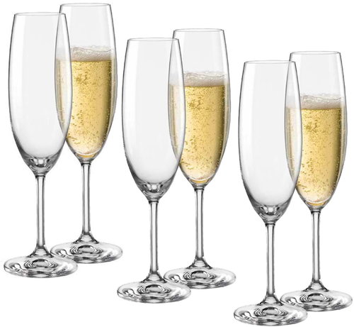 Crystalex Set of 6 champagne glasses 220 ml LARA - Glass - Main image