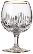 Bohemia Crystal Set of brandy glasses 2 pcs 220 ml PRISMA LINE GOLD - Glass