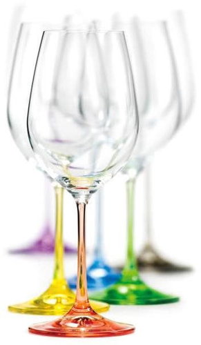Crystalex Set of 6 wine glasses 350 ml RAINBOW - Glass - Main image