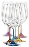 Bohemia Crystal Set of red wine glasses 6 pcs 550 ml SPECTRUM - Glass