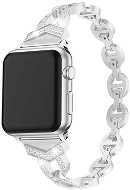 Case4mobile Řemínek Crystal pro Apple Watch 42/44/45/49 mm - stříbrný - Řemínek