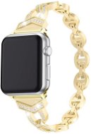 Case4mobile Řemínek Crystal pro Apple Watch 42/44/45/49 mm - zlatý - Řemínek