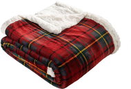 Top deka beránek 150×200 - Kostka červená - Deka