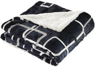 Top blanket lamb 150×200 - Pictures - Squares black and white - Blanket