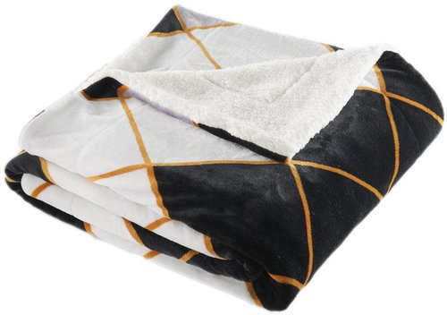 Top blanket lamb 150×200 - Pictures - Black and grey - Blanket - Main image