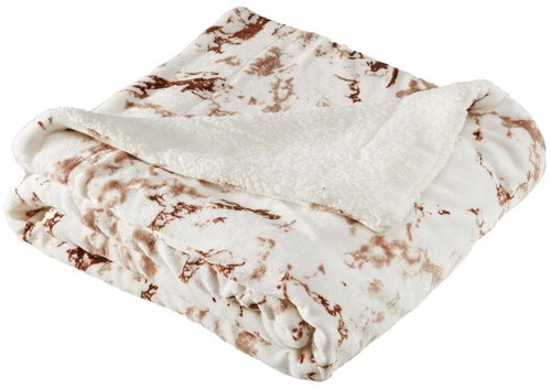 Top blanket lamb 150×200 - Pictures - Marble brown - Blanket - Main image