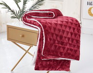 Top blanket lamb 150×200 - Triangles - Red - Blanket