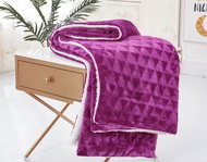 Top blanket lamb 150×200 - Triangles - Fuchsia - Blanket