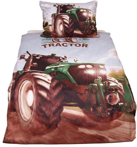 TopSheets 3D cotton bedding 140×200+70×90 Tractor - Bed Linen - Main image