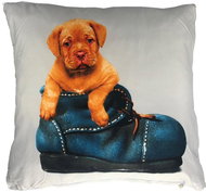 TopCushions 3D cover 45×45 - Puppy in shoe - Bed Linen