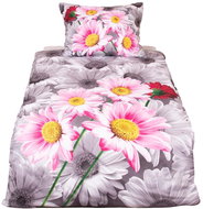 TopSheets 3D bedding 140×200+70×90 - Pink daisies - Bed Linen